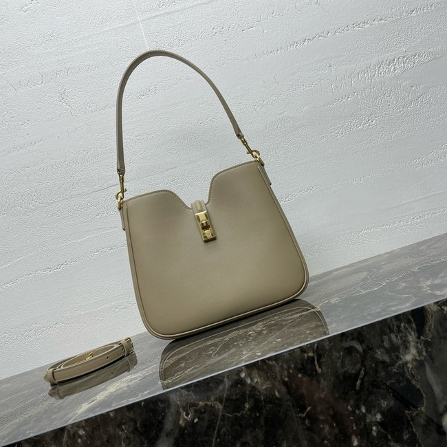 Celine SMALL CAMILLE 16 SOFT BAG IN SMOOTH CALFSKIN 120693 SMOKED BROWN