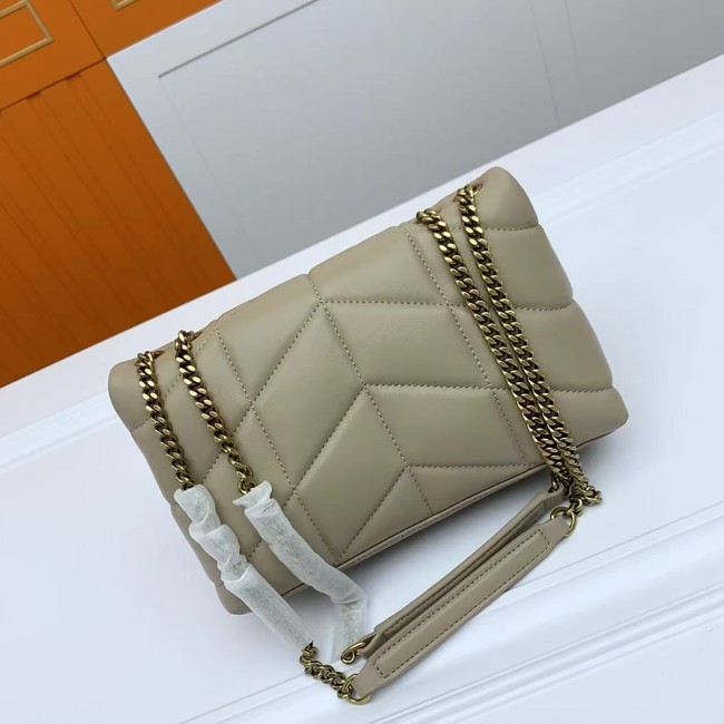 SAINT LAURENT TOY PUFFER IN LAMBSKIN 759337 DARK BEIGE