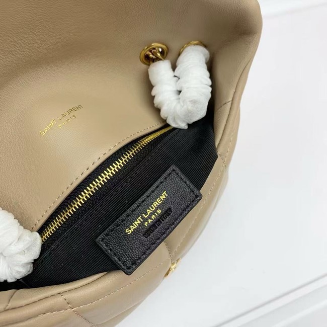 SAINT LAURENT TOY PUFFER IN LAMBSKIN 759337 DARK BEIGE