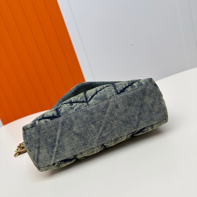 SAINT LAURENT TOY PUFFER IN LAMBSKIN 759337 Denim