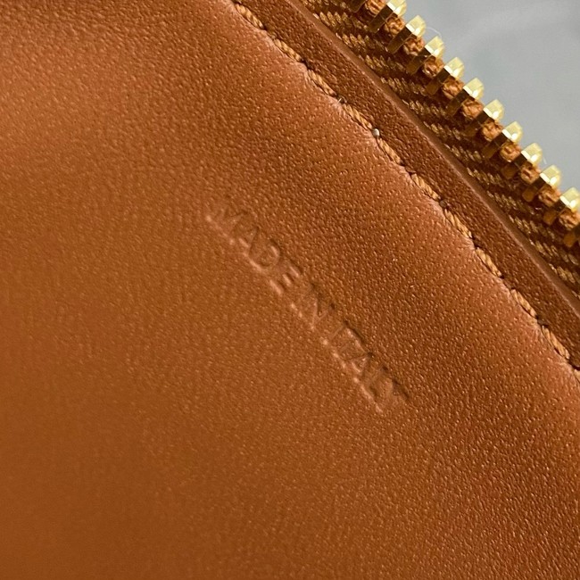 Celine TEEN NINO BAG IN RAFFIA WITH TRIOMPHE EMBROIDERIES 116388 NATURAL & TAN