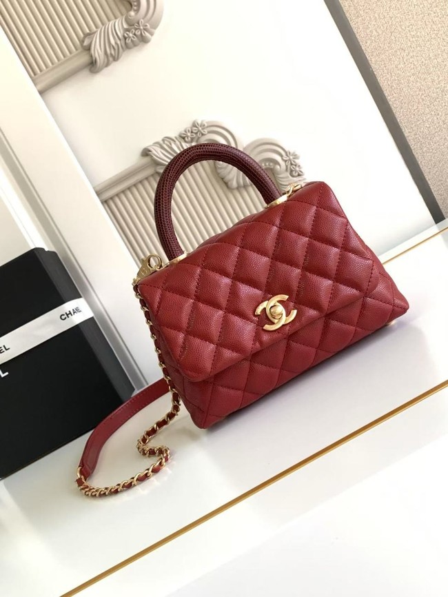 Chanel MINI FLAP BAG WITH TOP HANDLE AS2215-11