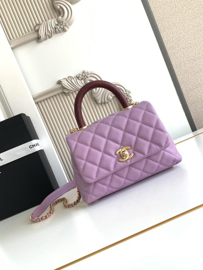 Chanel MINI FLAP BAG WITH TOP HANDLE AS2215-13