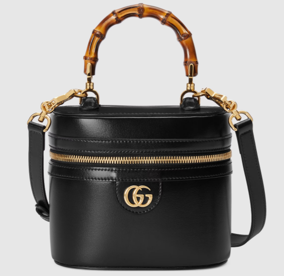 GUCCI MINI VANITY BAG WITH BAMBOO HANDLE 760200 black