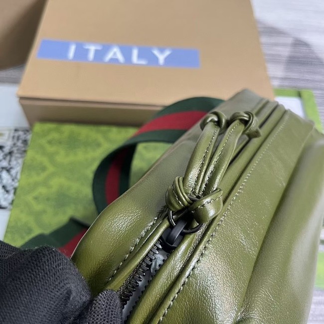 GUCCI OPHIDIA SAMLL BAG 725696 Khaki