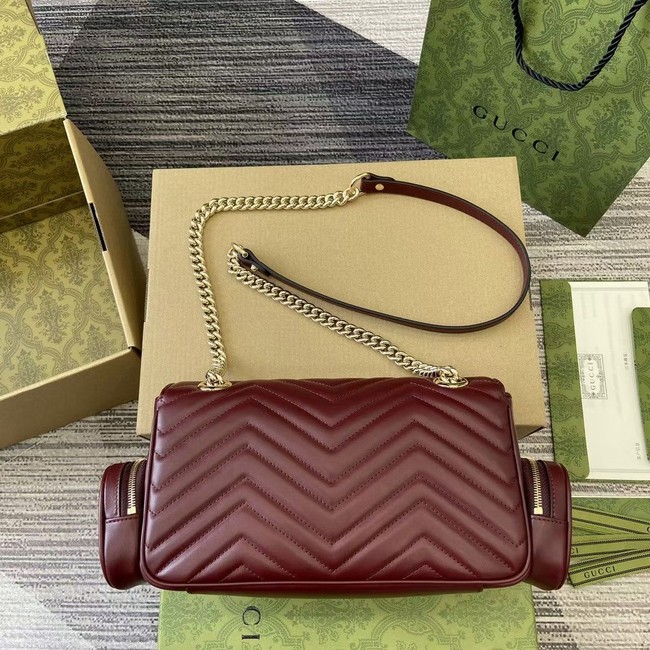 GUCCI GG MARMONT SMALL SHOULDER BAG 795228 Rosso Ancora red