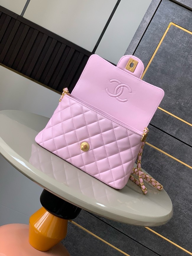 Chanel SMALL FLAP BAG WITH TOP HANDLE AS5355 pink