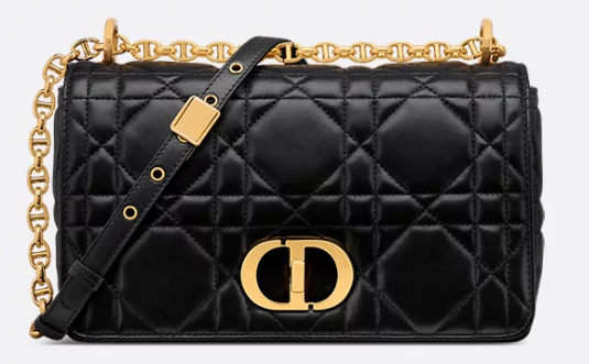 Dior Medium Soft Dior Caro Bag Macrocannage Lambskin M9253UHPA Black