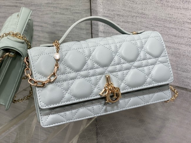 My Dior Mini Bag Cannage Lambskin S0980ONMJ Shirt Blue