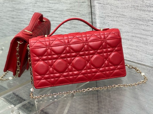 My Dior Mini Bag Cannage Lambskin S0980ONMJ red