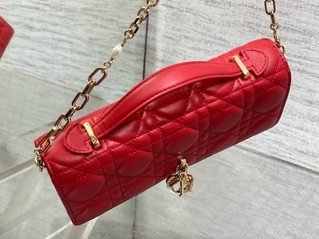 My Dior Mini Bag Cannage Lambskin S0980ONMJ red