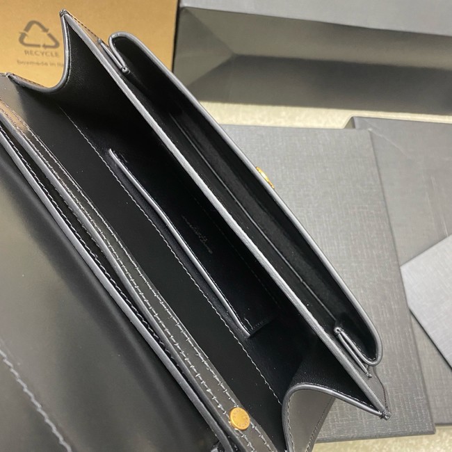 SAINT LAUREN SUNSET CLUTCH IN BOX SAINT LAURENT 810997 NOIR