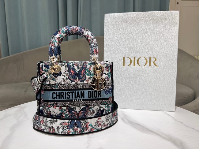 Dior Medium Lady D-Lite Bag Embroidery M0565OECZ