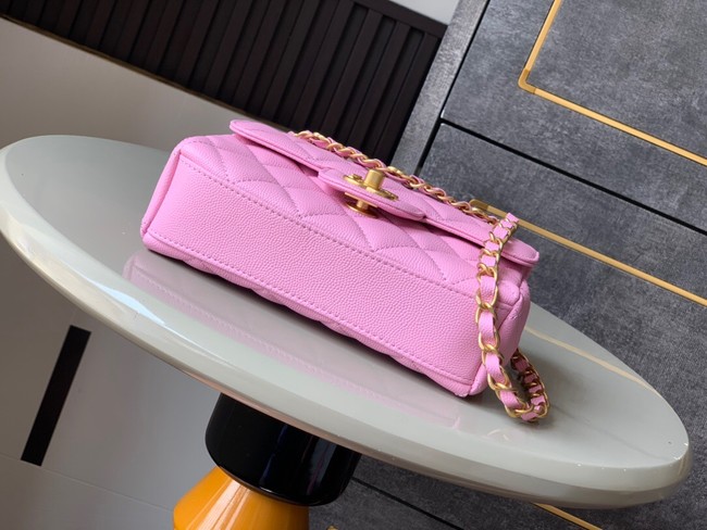 Chanel Grained Calfskin Shoulder Bag AS5329 pink