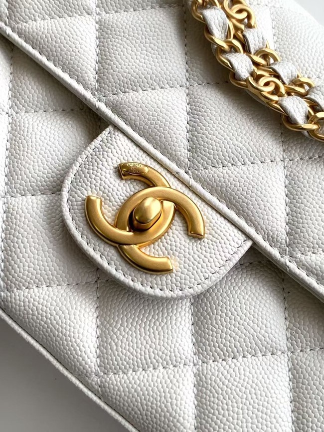 Chanel Grained Calfskin Shoulder Bag AS5330 white