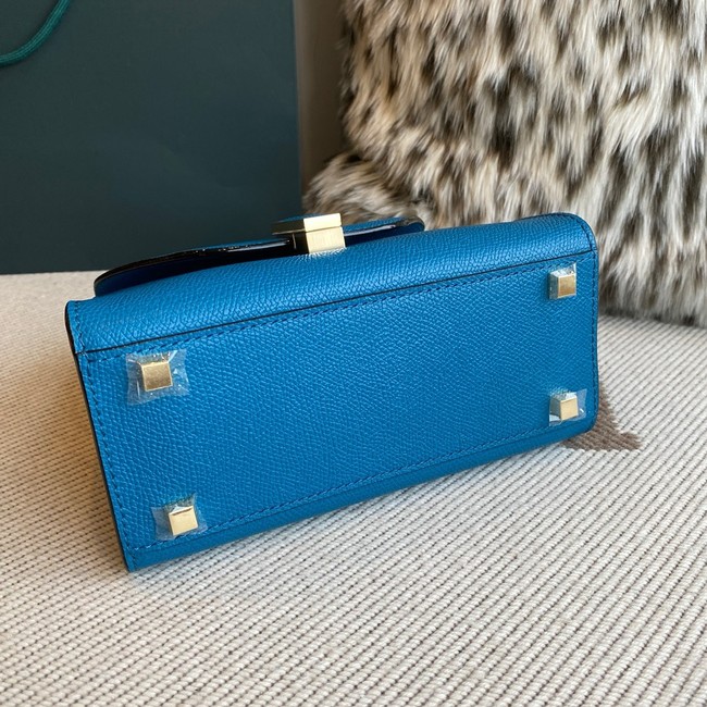 Valextra Iside Top Handle Mini Bag 00359 Electric blue