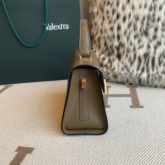 Valextra Iside Top Handle Mini Bag 00359 dark gray