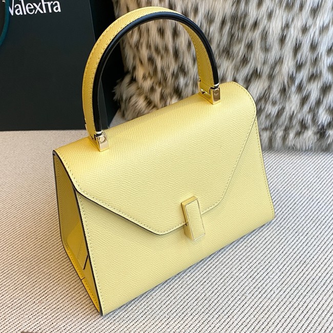 Valextra Iside Top Handle Mini Bag 00360 YELLOW