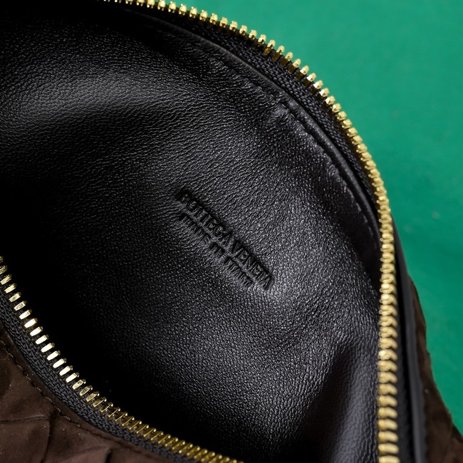 Bottega Veneta Mini Wallace Suede 754443 dark brown