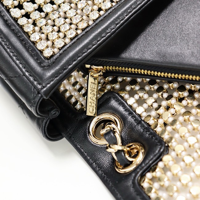 Chanel small flap bag AS4962 black&gold