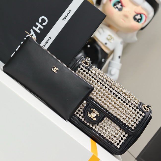 Chanel small flap bag AS4962 black&gold