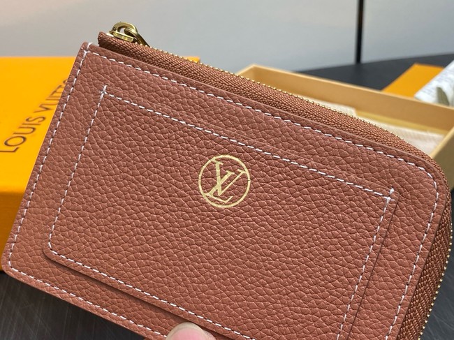 Louis Vuitton NEW Low Key Zipped Card Holder M14550 Cognac Brown