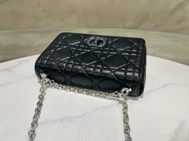 Dior Medium Soft Dior Caro Bag Macrocannage Lambskin M9253UHPA black&Black hardware