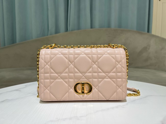 Dior Medium Soft Dior Caro Bag Macrocannage Lambskin M9253UHPA pink