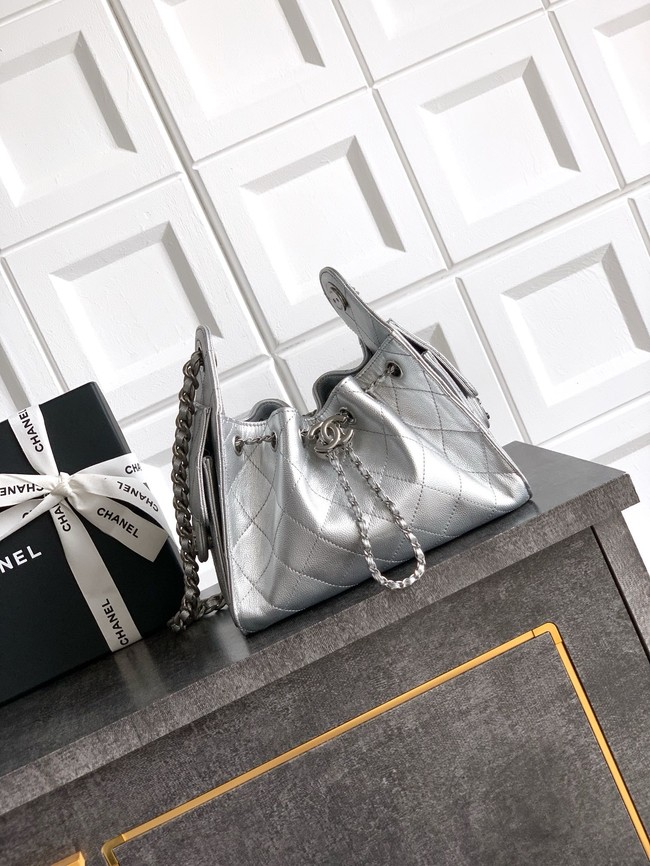 CHANEL 25 MINI HANDBAG AS5631 Silver