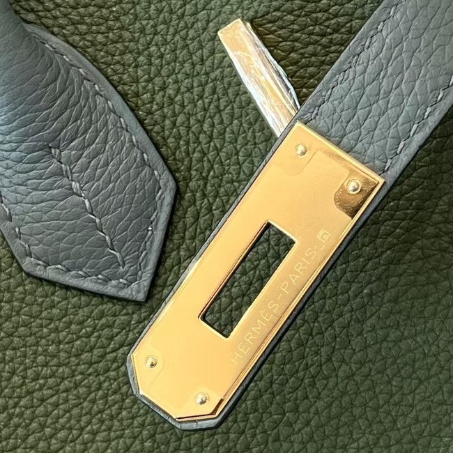 Hermes Birkin Tote Bag Original Togo Leather 6635 Khaki & camel