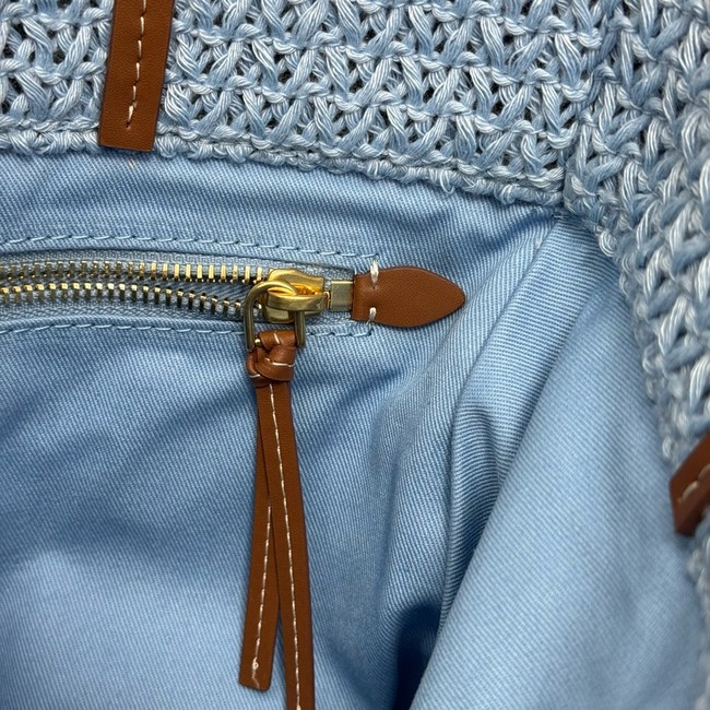 miumiu Raffia effect woven tote bag 5BG248-3