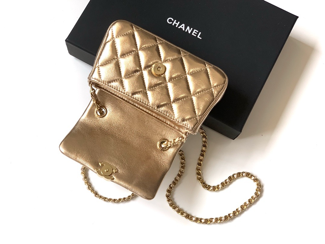 Chanel CLASSIC Original Lambskin 11.12 HANDBAG AS6563 gold