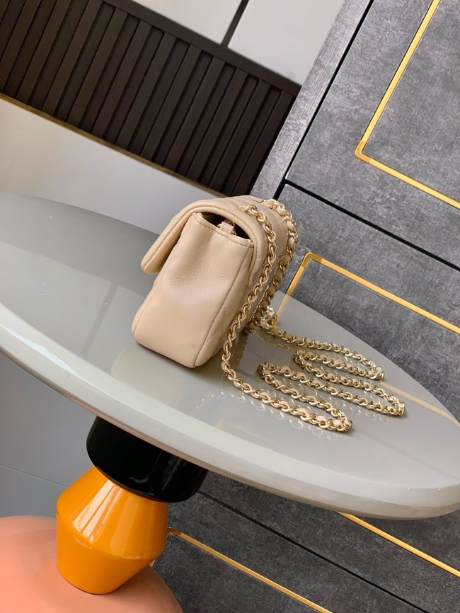 Chanel CLASSIC Original Lambskin 11.12 HANDBAG AS6563 light apricot