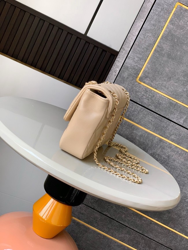 Chanel CLASSIC Original Lambskin 11.12 HANDBAG AS6565 light apricot