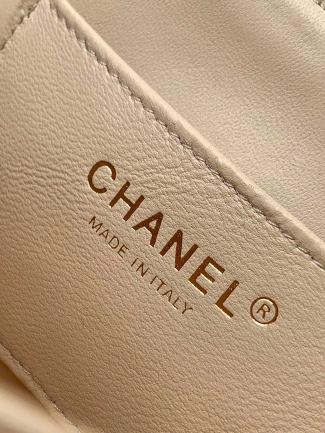 Chanel CLASSIC Original Lambskin 11.12 HANDBAG AS6565 light apricot