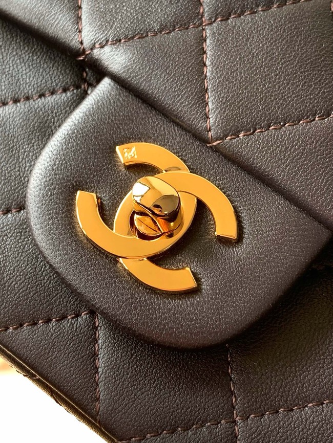 Chanel CLASSIC Original Leather 11.12 HANDBAG 1116 dark brown