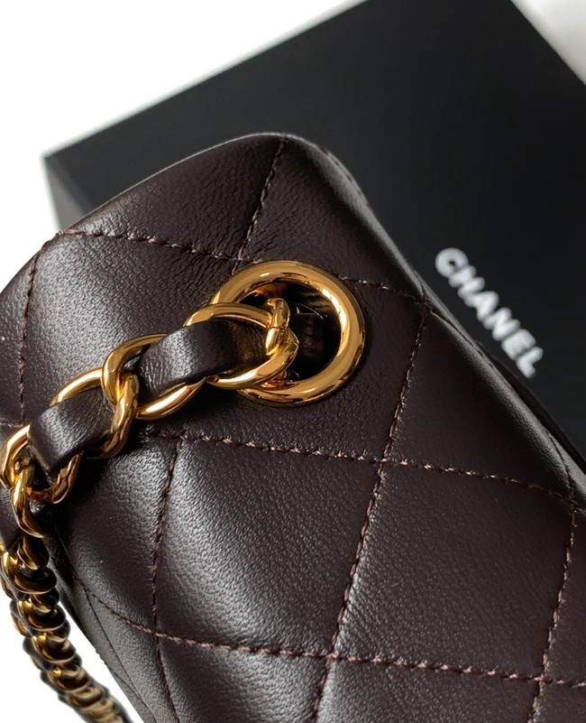 Chanel CLASSIC Original Leather 11.12 HANDBAG 1116 dark brown