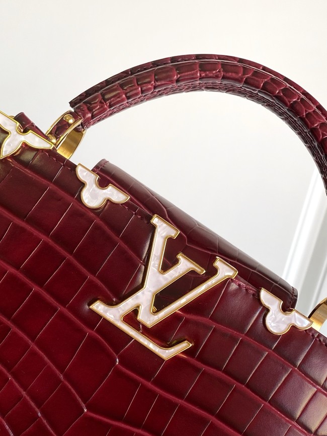 Louis Vuitton Capucines Crocodile pattern BB M86154 burgundy