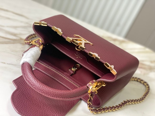 Louis Vuitton Capucines MM M23331 burgundy