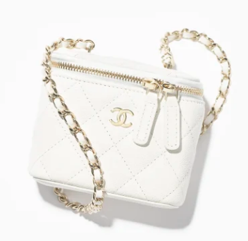 CHANEL Classic Small Vanity with Chain AP1340 white