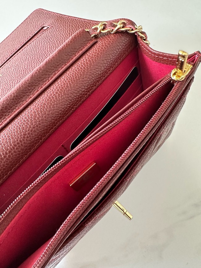 Chanel Classic Wallet On Chain Grained Calfskin AP4241-15