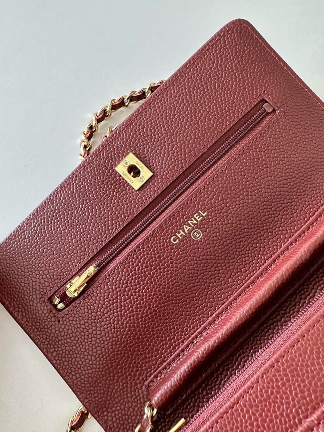 Chanel Classic Wallet On Chain Grained Calfskin AP4241-15