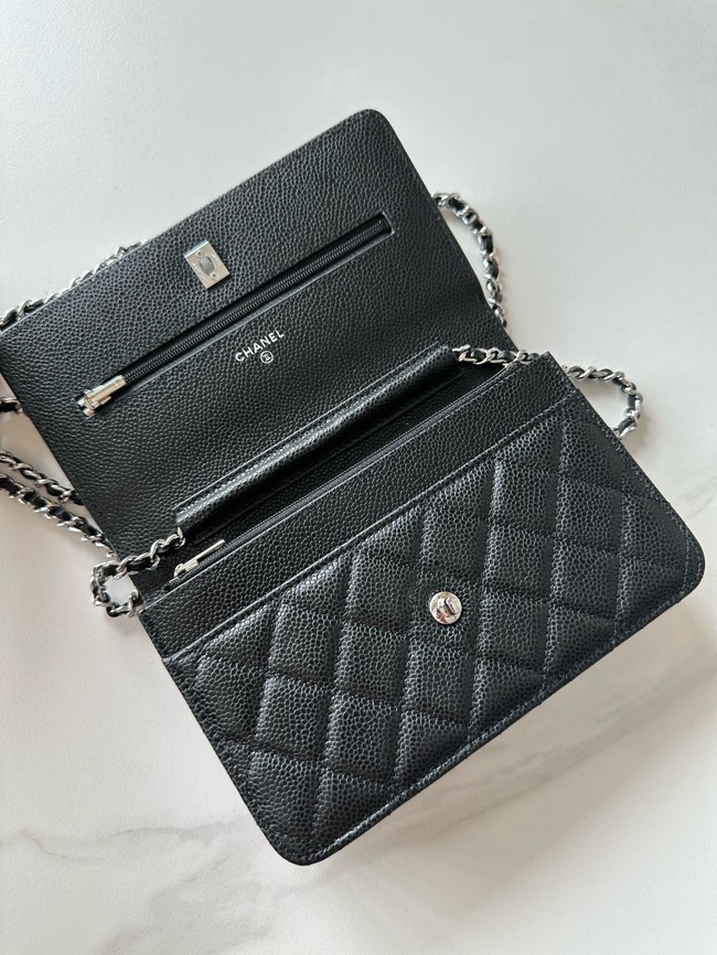 Chanel Classic Wallet On Chain Grained Calfskin AP4241-20