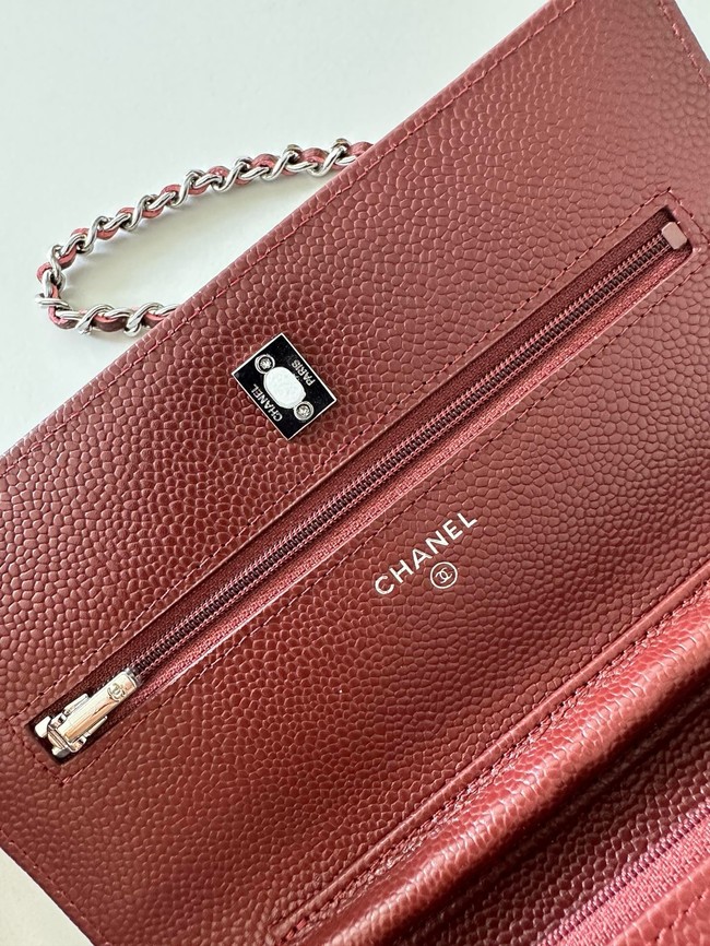 Chanel Classic Wallet On Chain Grained Calfskin AP4241-14