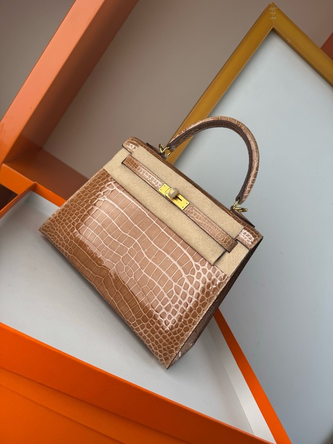 Hermes Kelly Shoulder Bags Nile crocodile leather KL3598-12