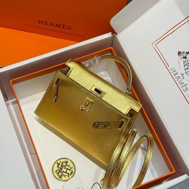 Hermes Kelly 19cm Shoulder Bags Original Swift Leather KL19 gold