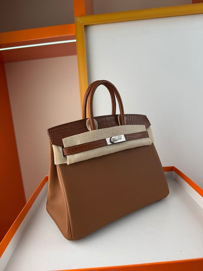 Hermes Birkin Bag Leather Nile crocodile&togo HBK2530-14