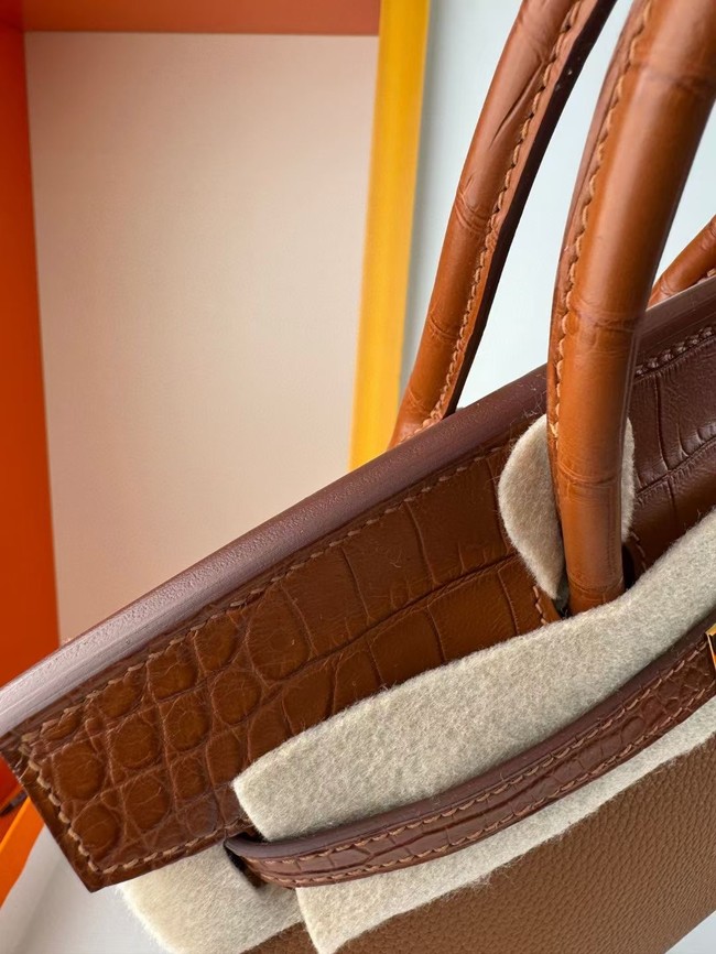 Hermes Birkin Bag Leather Nile crocodile&togo HBK2530-15