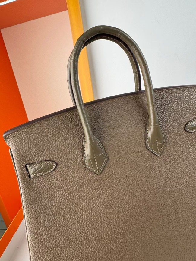 Hermes Birkin Bag Leather Nile crocodile&togo HBK2530-2