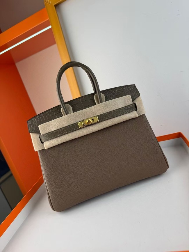 Hermes Birkin Bag Leather Nile crocodile&togo HBK2530-2